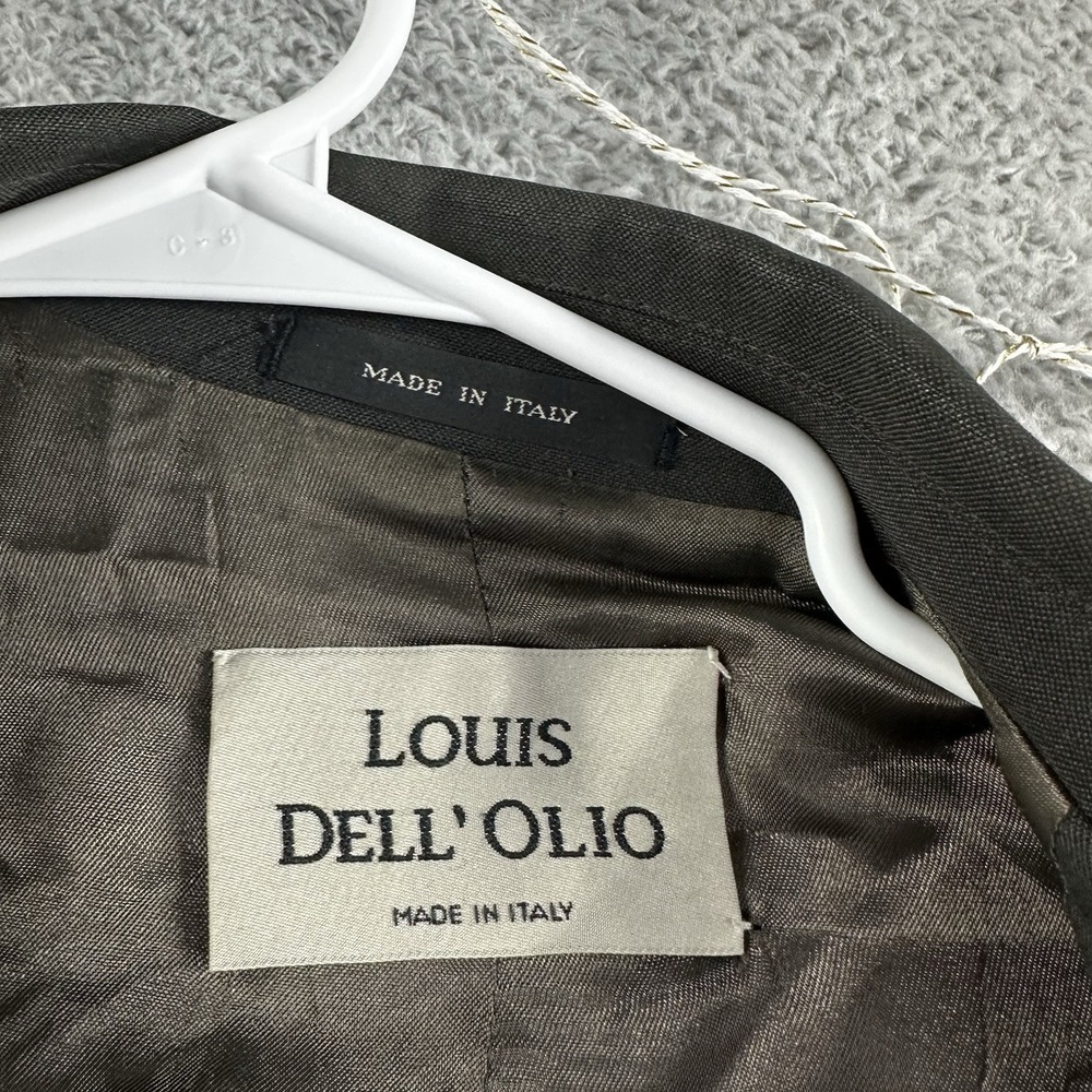 Vintage Louis Dell'Olio Wool Blazer Womens 10 Gray Three Button Workwear Office - Picture 11 of 12